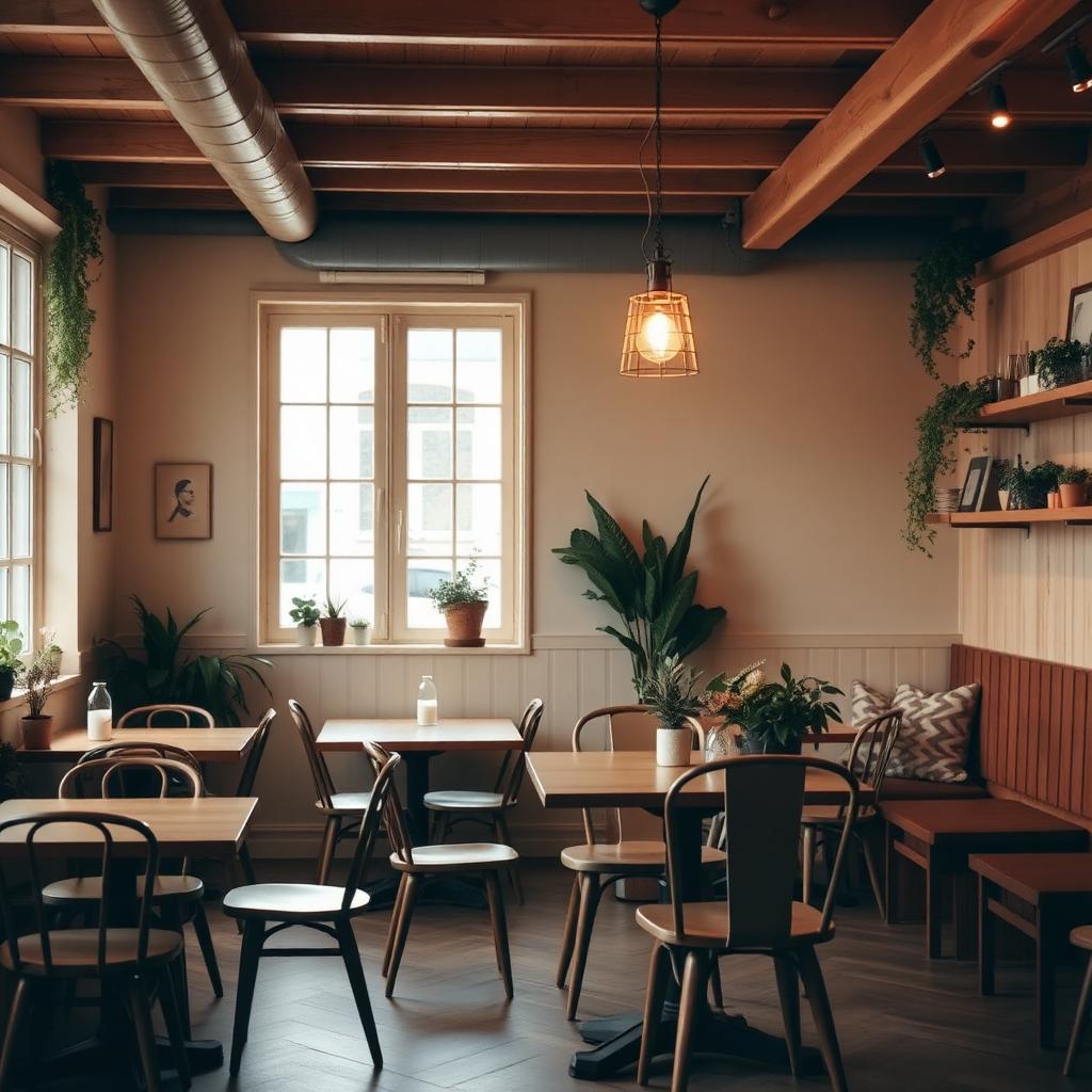 Hyggeligt cafémiljø